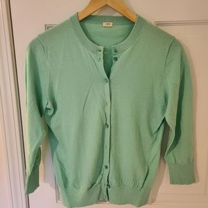 J Crew Mint Cardigan
